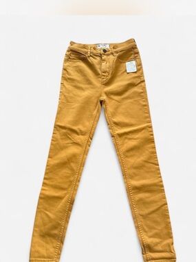 Free People Mustard Stretch Skinny Jeans sz25 NWT